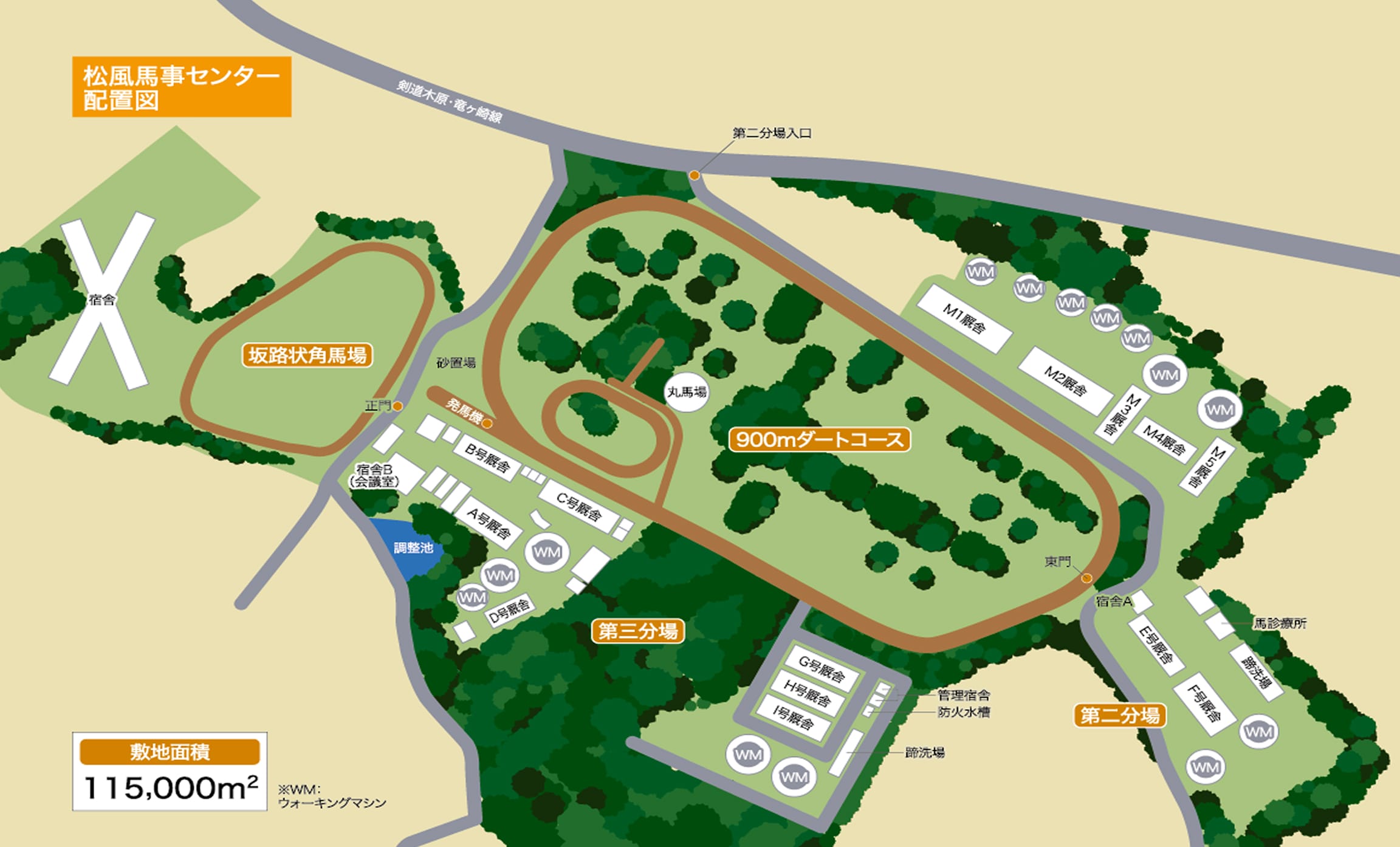 松風馬事センター配置図